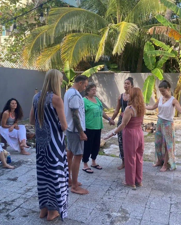Participants standing together as Representatives during a Group Constellation